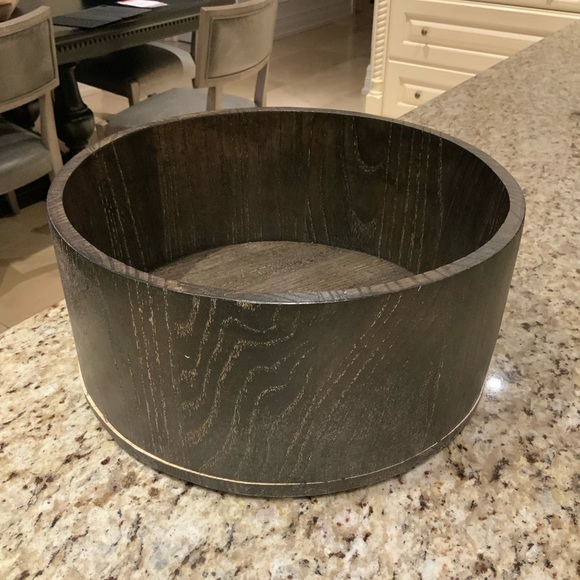 PRESIDENTS CHOICE Wood Brown Large Salad Fruit Round Bowl Kitchen Home Decor - Picture 4 of 16